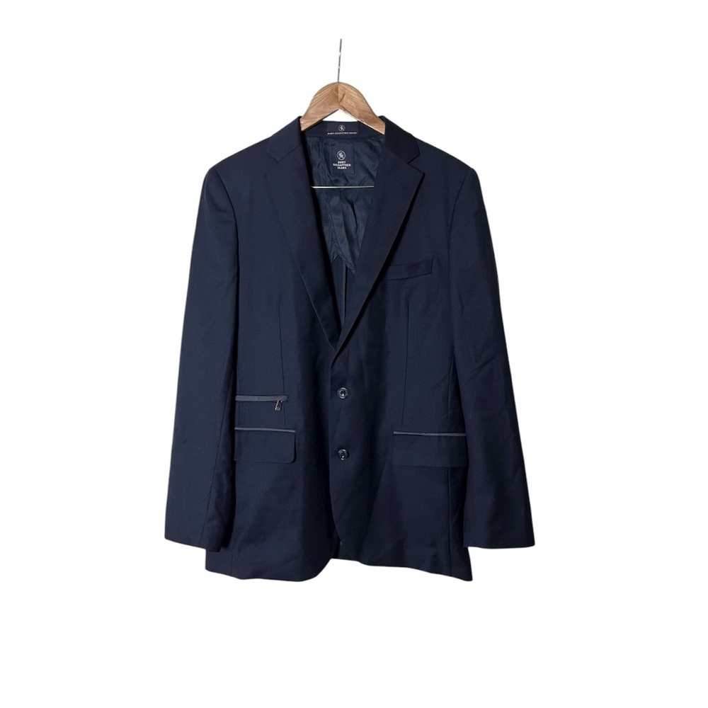 Hart Schaffner Marx Blazer Navy Blue Wool Unconstructed Blazer Jacket M